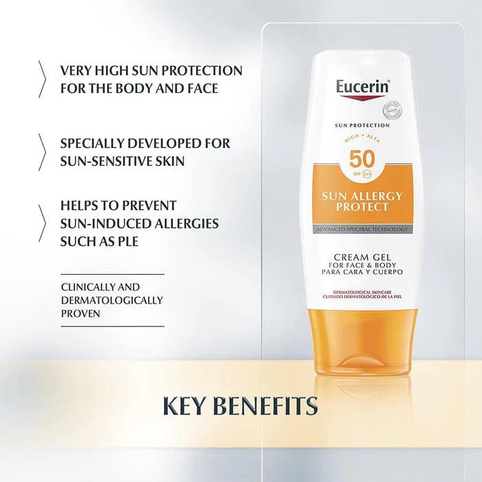 Buy Eucerin, Sun Allergy Protect Gel-Cream SPF50+ 150ml Online in Qatar