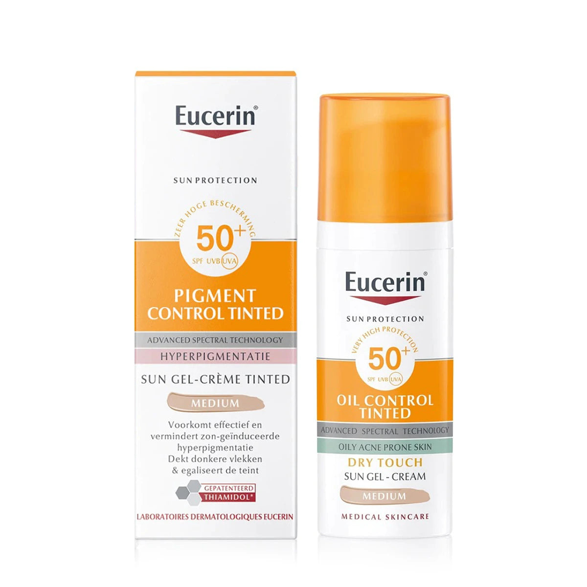 Buy Eucerin, Sun Pigment Control Sun Tinted Gel-Cream SPF50+ Medium 50ml Online in Qatar