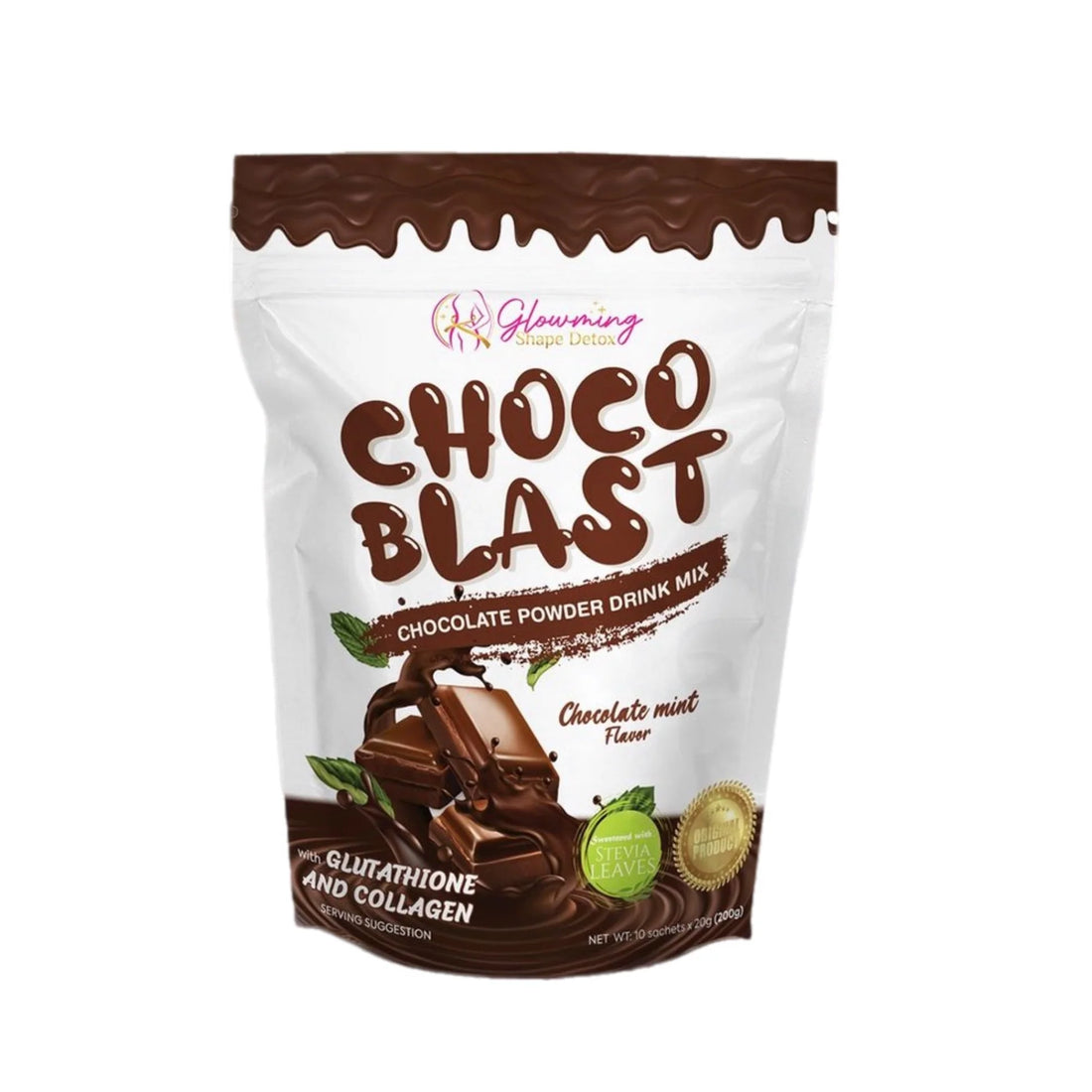 Glowming Shape Detox, Choco Blast 20g, all about skin doha, skincare, qatar, beauty, cosmetics, trending, tiktok, snapchat, facebook, instagram