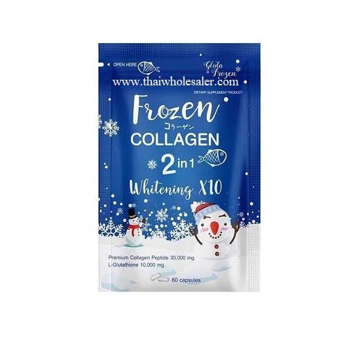 Buy Gluta Frozen, Frozen Collagen 2in1 Whiteningx10 60 Capsules Online in Qatar