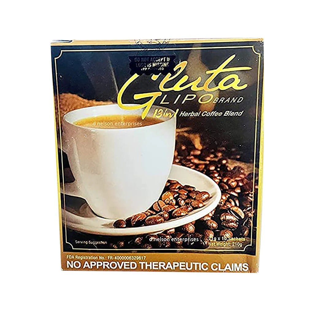 Gluta Lipo,13in1 Coffee 10 Sachets, all about skin doha, skincare, qatar, beauty, cosmetics, trending, tiktok, snapchat, facebook, instagram, Perfume, reels, hightlights, followers
