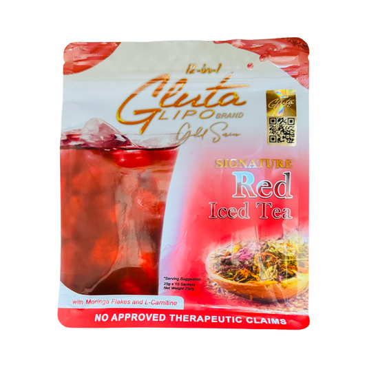 Gluta Lipo, Red Iced Tea 10 Sachets