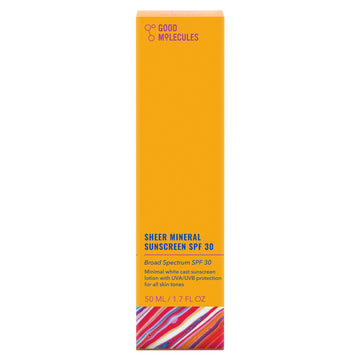 Good Molecules, Sheer Mineral Sunscreen SPF 30 50ml Near Expiry - AllAboutSkinDohaQatar