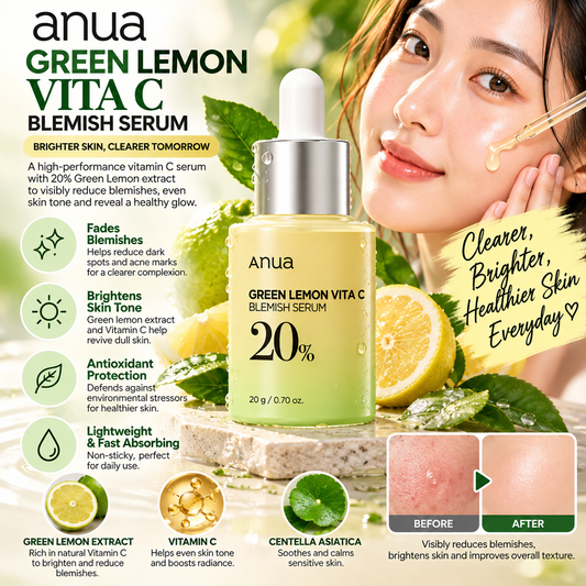 Anua, Green Lemon Vita C Blemish Serum 20g