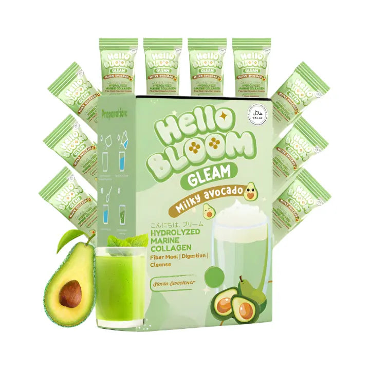 Buy HELLO BLOOM GLEAM, Milky Avocado 18gx10 Sachets Online in Qatar