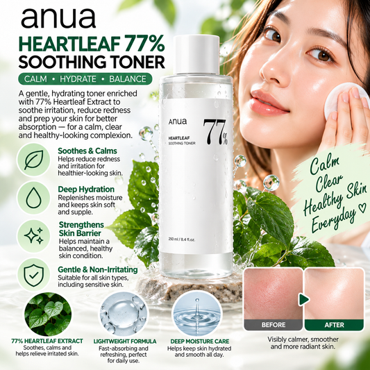 Anua, Heartleaf 77% Soothing Toner