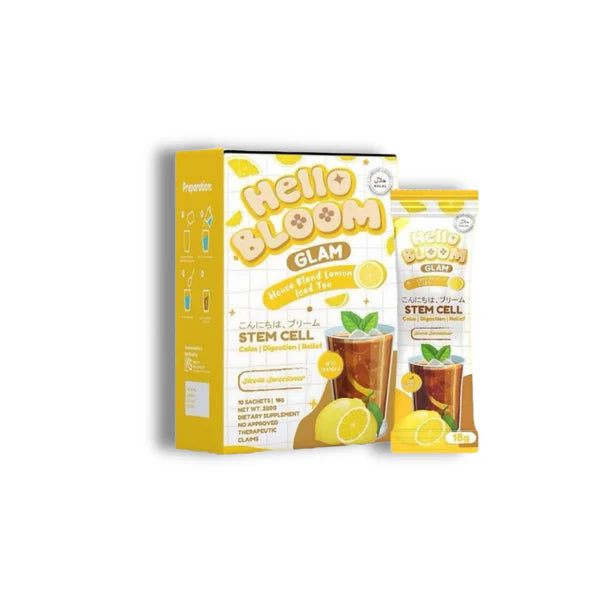 Hello Bloom, Glam House Blend Lemon Iced Tea 18gx10Sachets, all about skin doha, skincare, qatar, beauty, cosmetics, trending, tiktok, snapchat, facebook, instagram, Perfume, reels, hightlights, followers, fyp