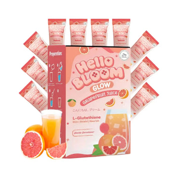 Buy Hello Bloom, Glow Grapefruit Juice 18gx10 Sachets Online in Qatar