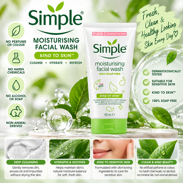 Simple, Moisturising Facial Wash 150ml