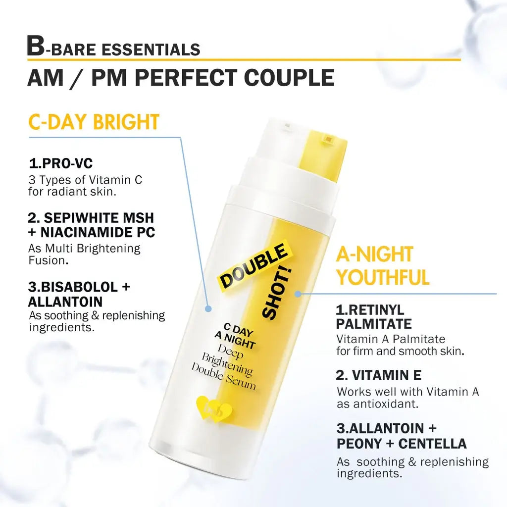 image of barenbliss_Doubleshot_CDayANightDeepBrighteningDoubleSerum15ml_15mlAllaboutskinDohaQatar