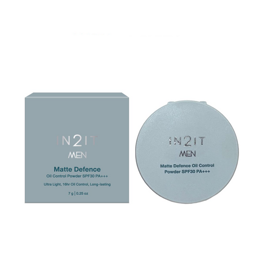 IN2IT, Men Matte Defence Oil Powder SPF30 PA+++ 7g, all about skin doha, skincare, qatar, beauty, cosmetics, trending, tiktok, snapchat, facebook, instagram, Perfume, reels, hightlights, followers, fyp