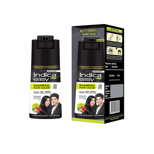 Indica Easy, Hair Color Shampoo Natural Black 01 180ml, all about skin doha, skincare, qatar, beauty, cosmetics, trending, tiktok, snapchat, facebook, instagram, Perfume, reels, hightlights, followers