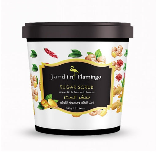 Jardin Flamingo, Sugar Scrub Argan Oil & Turmeric Powder 600g