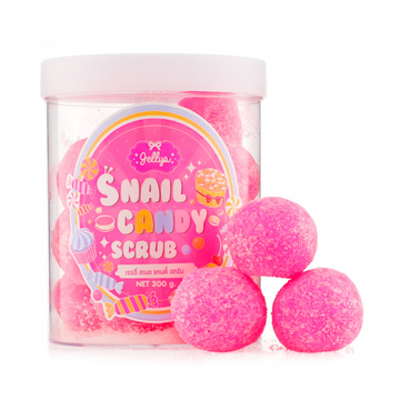 Jellys Snail Candy Scrub 300g, all about skin doha, skincare, qatar, beauty, cosmetics, trending, tiktok, snapchat, facebook, instagram, Perfume, reels, hightlights, followers, fyp