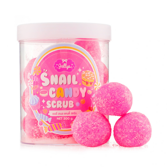 Jellys Snail Candy Scrub 300g, all about skin doha, skincare, qatar, beauty, cosmetics, trending, tiktok, snapchat, facebook, instagram, Perfume, reels, hightlights, followers, fyp