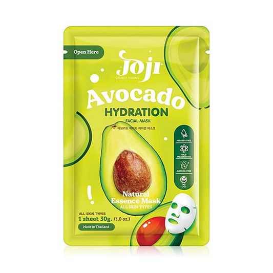 Joji Secret Young, Avocado Hydration Facial Mask 30g, all about skin doha, skincare, qatar, beauty, cosmetics, trending, tiktok, snapchat, facebook, instagram, Perfume, reels, hightlights, followers, fyp