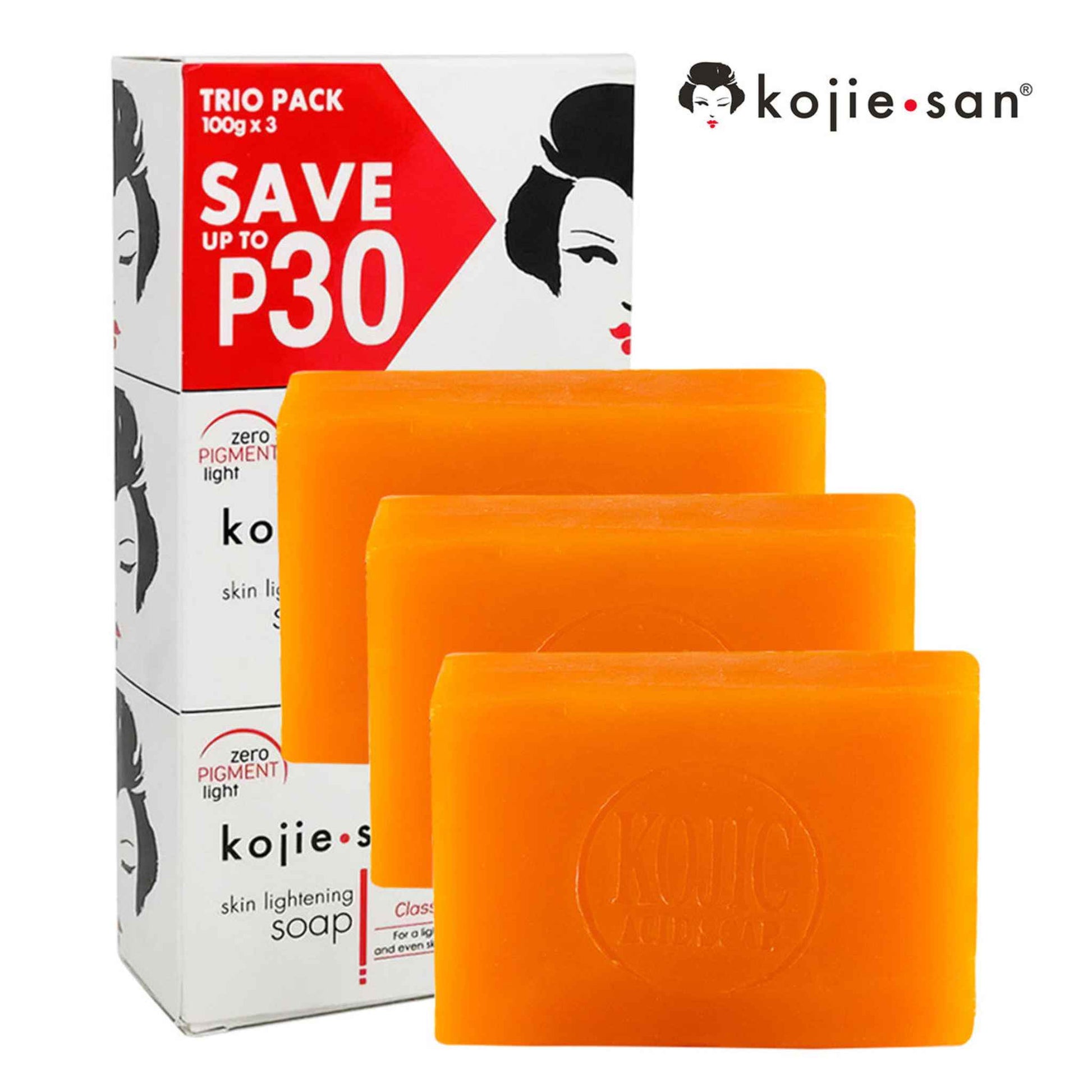 Kojie San, Kojic Acid Soap 100gm x 3