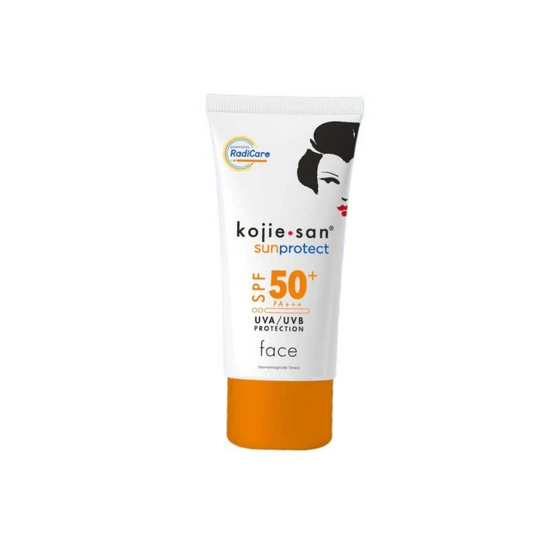 Kojie San, Sun Protect Face SPF 50+ PA+++ 50g, all about skin doha, skincare, qatar, beauty, cosmetics, trending, tiktok, snapchat, facebook, instagram, Perfume, reels, hightlights, followers, fyp
