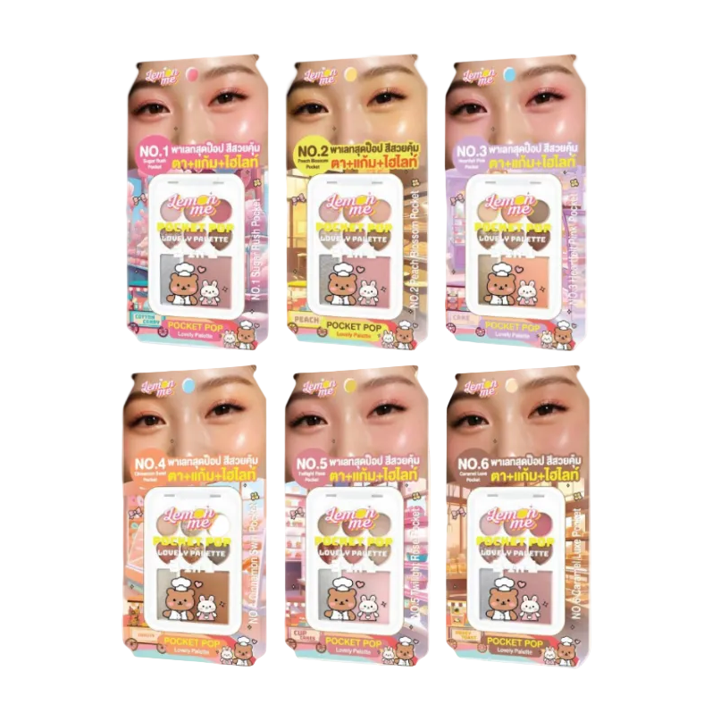 LEMON ME, Pocket Pop Lovely Palette 3in1