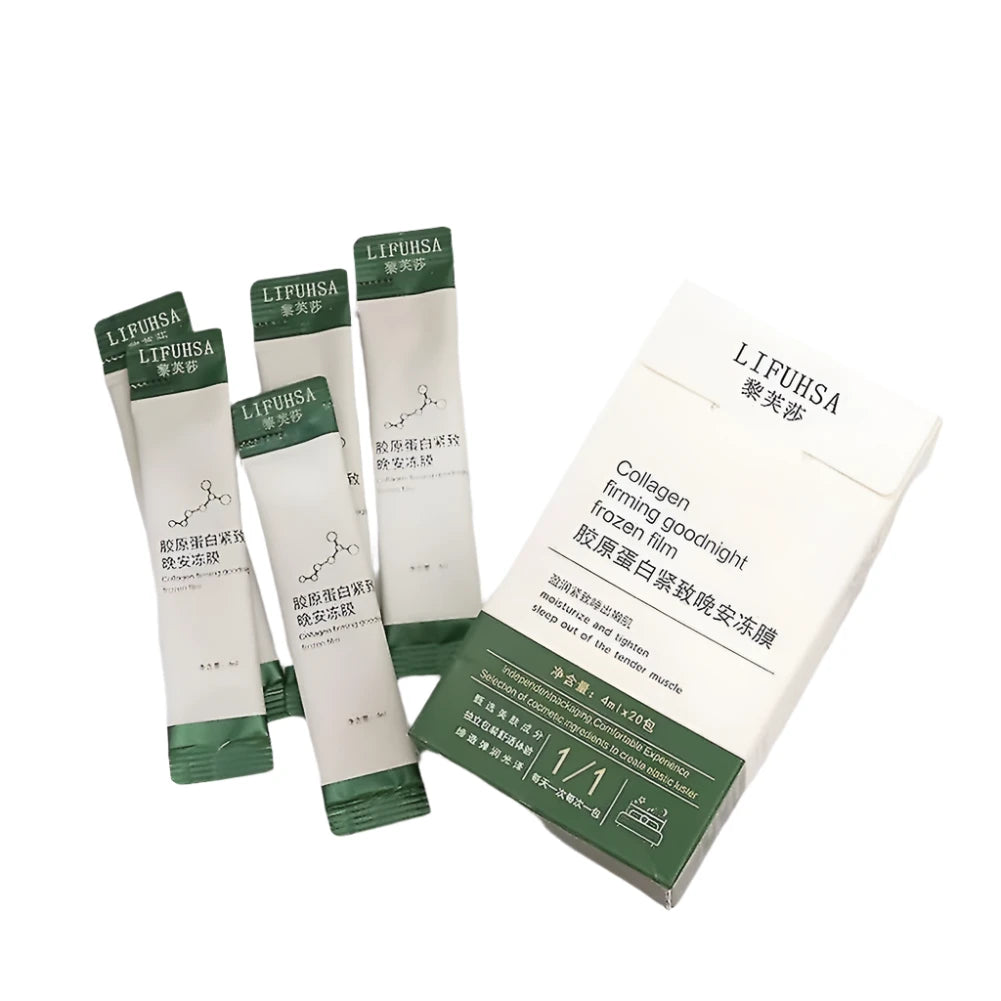 LIFUSHA, Collagen Firming Good Night Freeze Film (20 pcs) doha, qatar, skincare, available, daily, routine, allaboutskindoha, all about skin doha, bestselling, best, mostselling, most, beauty, product, facebook, instagram, tiktok 