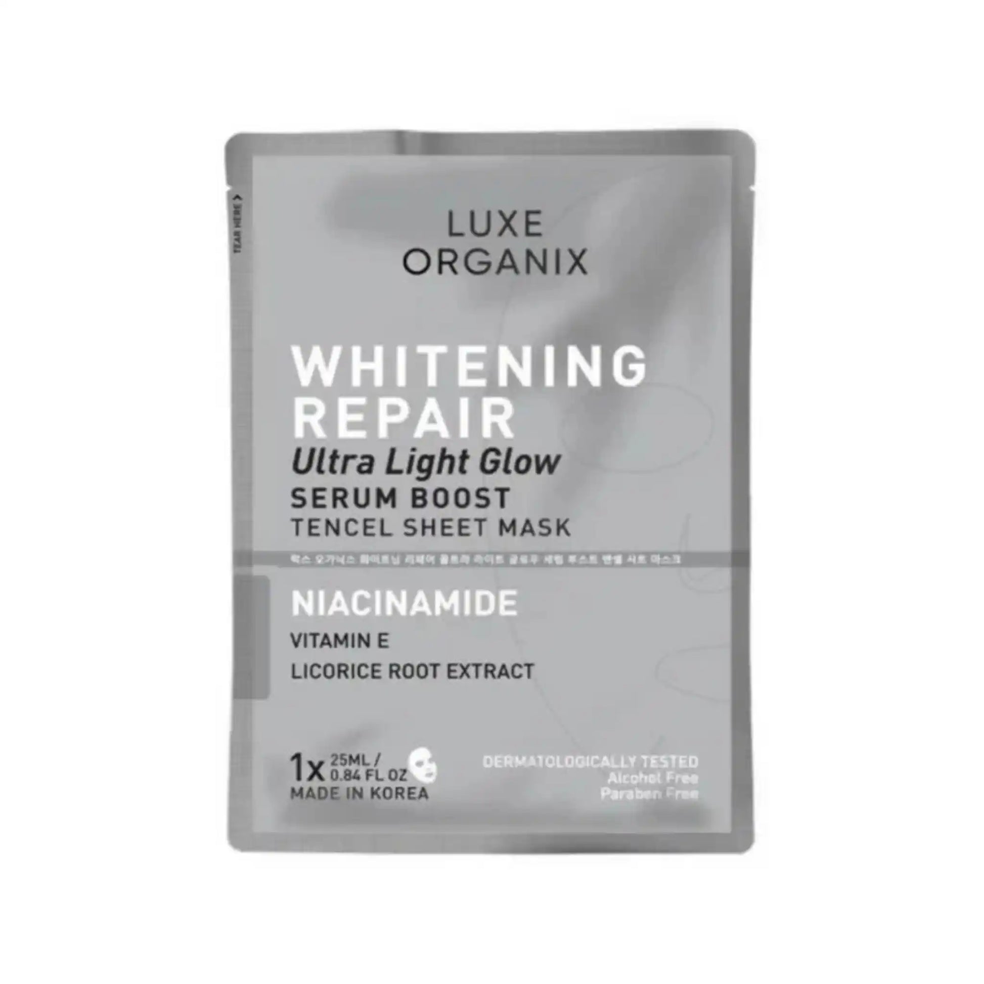 Buy LUXE ORGANIX, Whitening Repair Serum Boost Sheet Mask 25ml online at the best price in Qatar