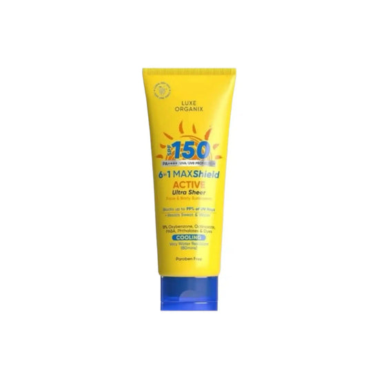 Buy Luxe Organix, 6 in 1 Maxshield Active Ultra Sheer Face and Body Sunscreen SPF150 100ml Online in Qatar
