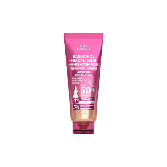 Buy Luxe Organix, Bakuchiol + Niacinamide Nano-Complex Renew & Illuminate Whitening Serum Lotion 200ml Online in Qatar
