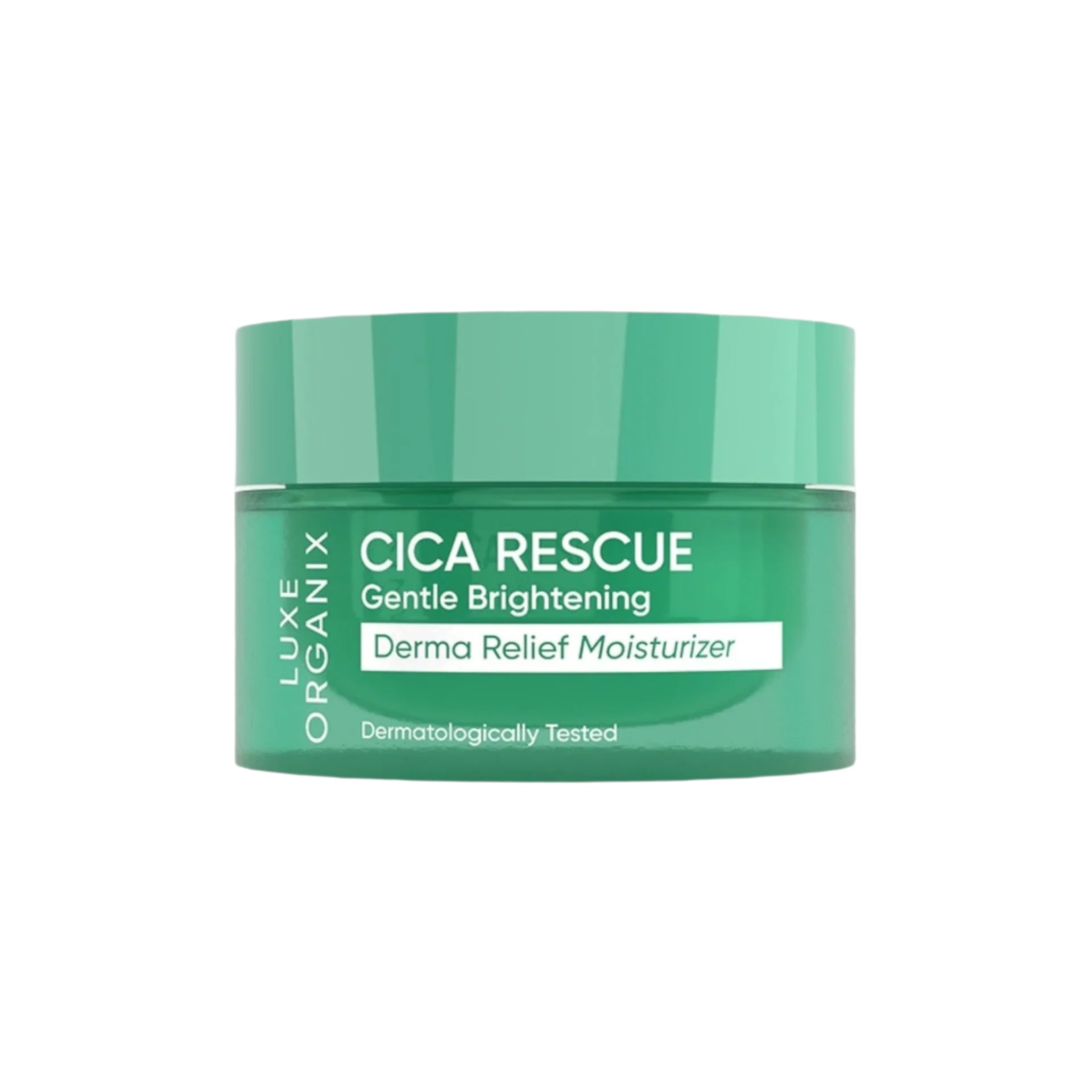 Luxe Organix Cica Rescue Gentle Brightening Derma Relief Moisturizer 50g all about skin doha, skincare, qatar, beauty, cosmetics, trending, tiktok, snapchat, facebook, instagram, Perfume, reels, hightlights, followers, fyp