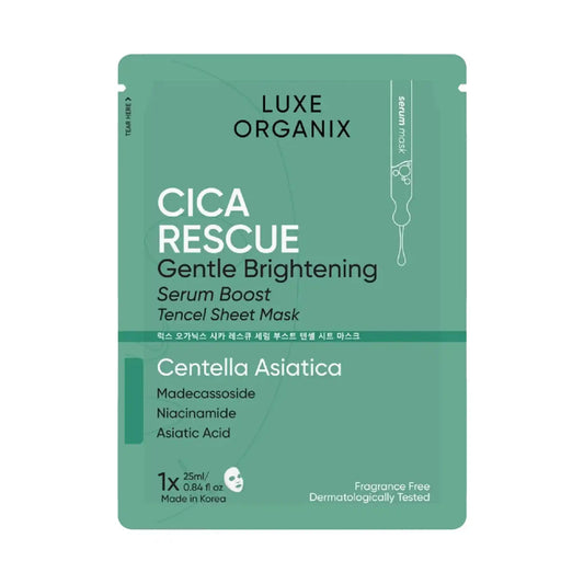 Buy Luxe Organix Cica, Brightening Repair Serum Boost Sheet Mask 25ml online at the best price in Qatar
