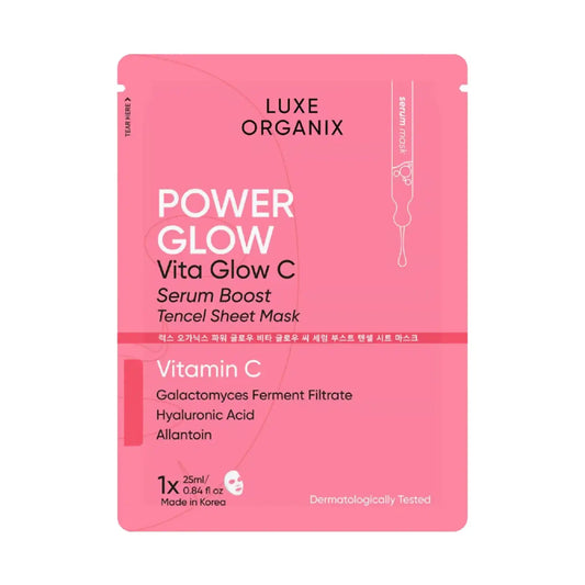 Buy Luxe Organix Power Glow Serum Boost Sheet Mask online at the best price in Qatar