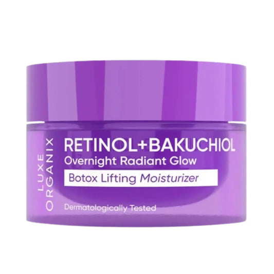 Buy Luxe Organix, Retinol + Bakuchiol Overnight Radiant Glow Botox Lifting Moisturizer 50g Online in Qatar