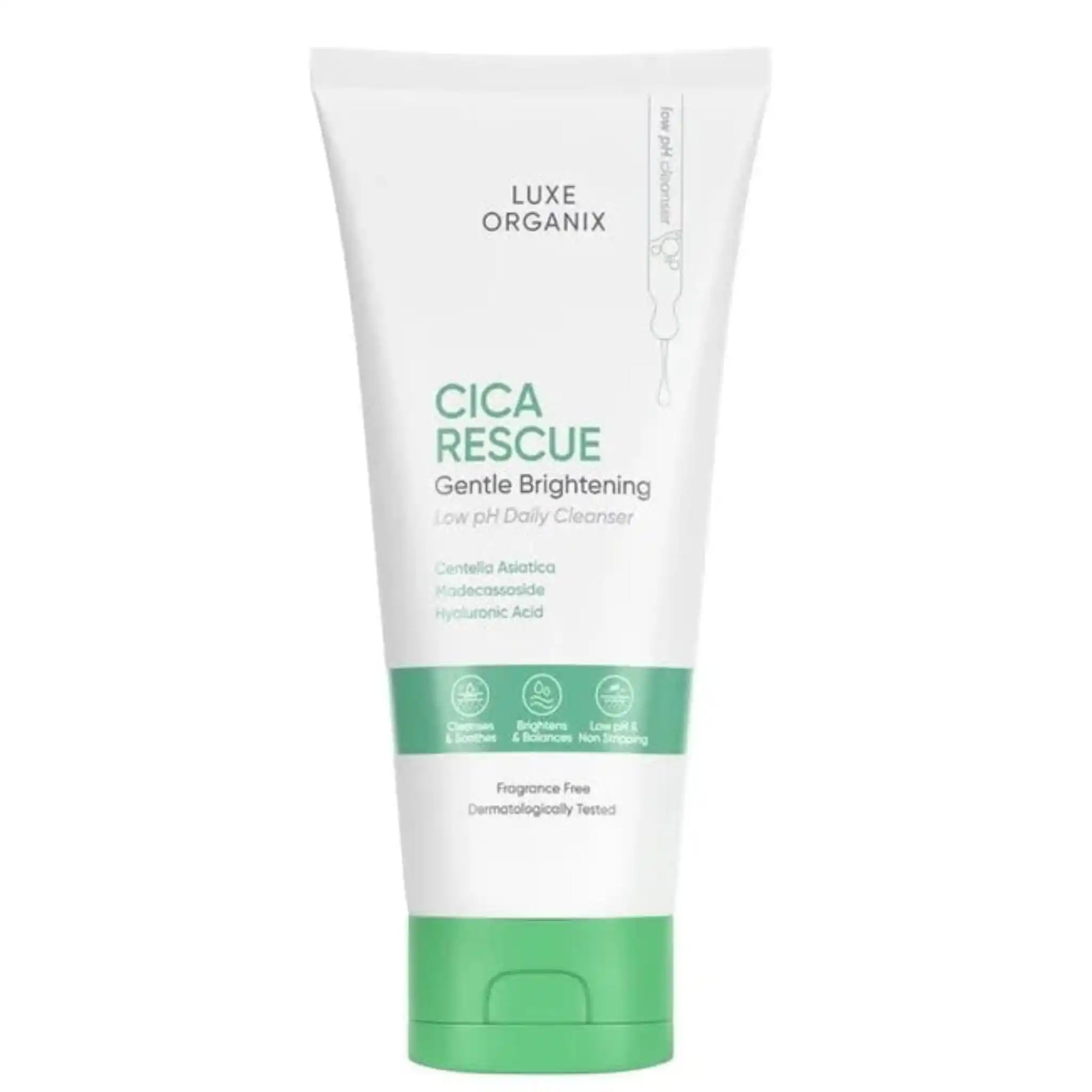 Buy Luxe Organix, Cica Rescue Gentle Brightening Cleanser 150g Online in Qatar