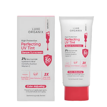 Buy Luxe Organix, High Protection Perfecting UV Tint Serum Sunscreen SPF50 PA+++ 40g Online in Qatar