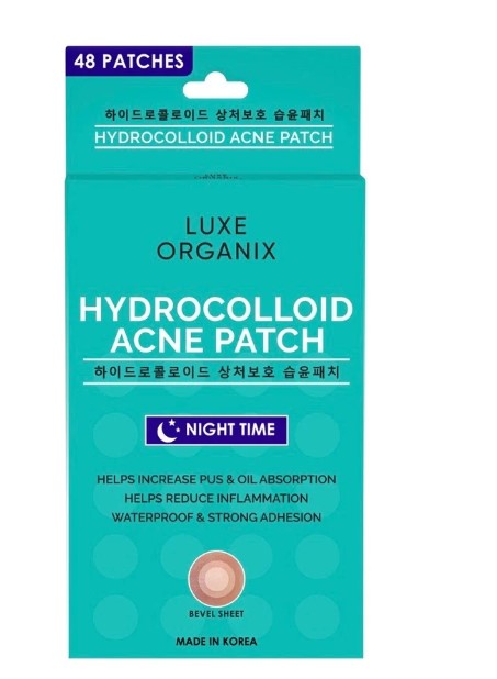 Luxe Organix, Hydrocolloid Acne Spot Patch Night 48 pcs