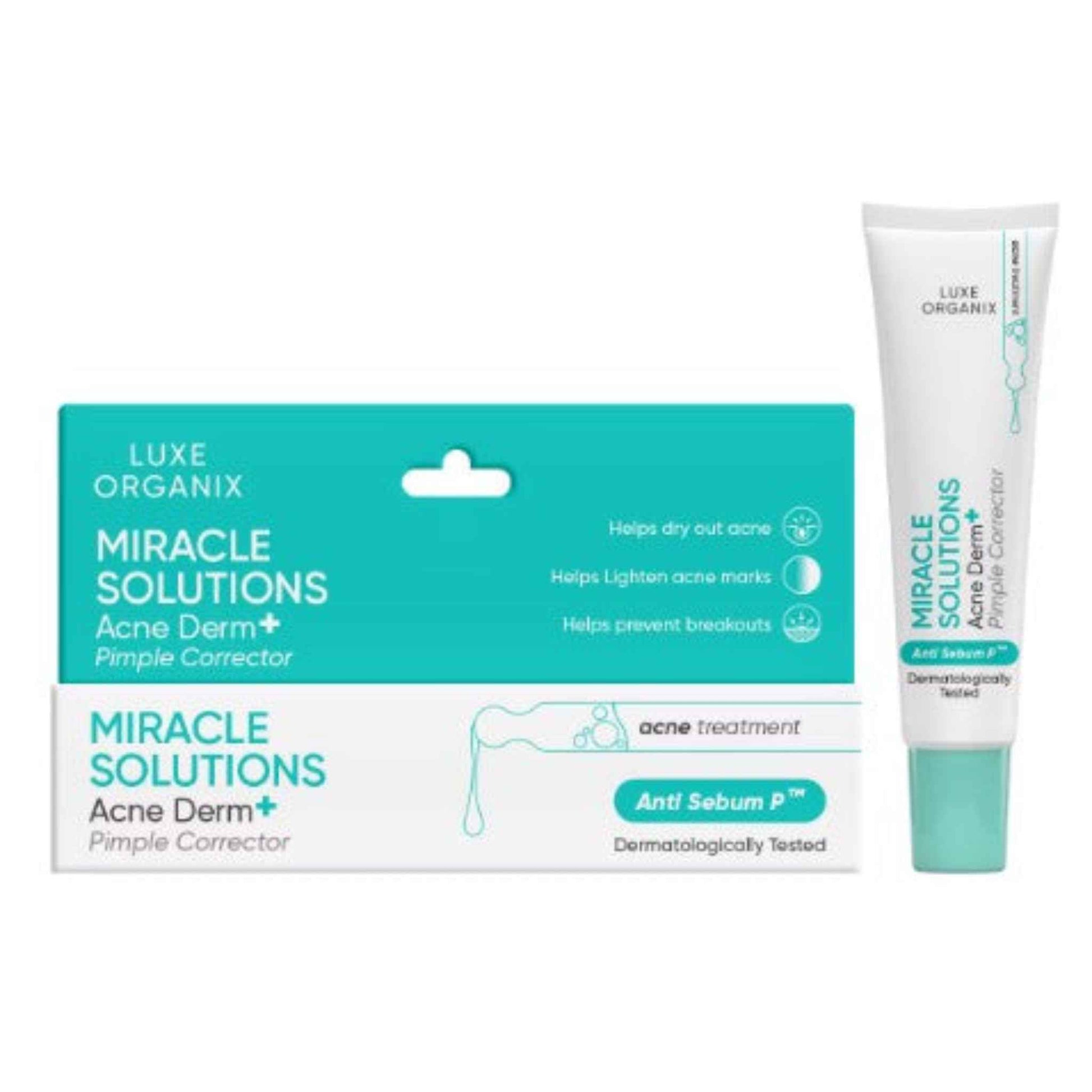 Buy Luxe Organix, Miracle Solutions Acne Derm + Pimple Corrector 10ml Online in Qatar
