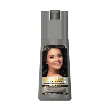 Buy Luxe Organix Quick and Easy Permanent Hair Color Shampoo 200ml Natural Black in Qatar