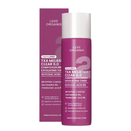 Buy Luxe Organix TXA Melasma Clear 6.0 Complexion Bright Exfoliating Toner 150ml Online in Qatar