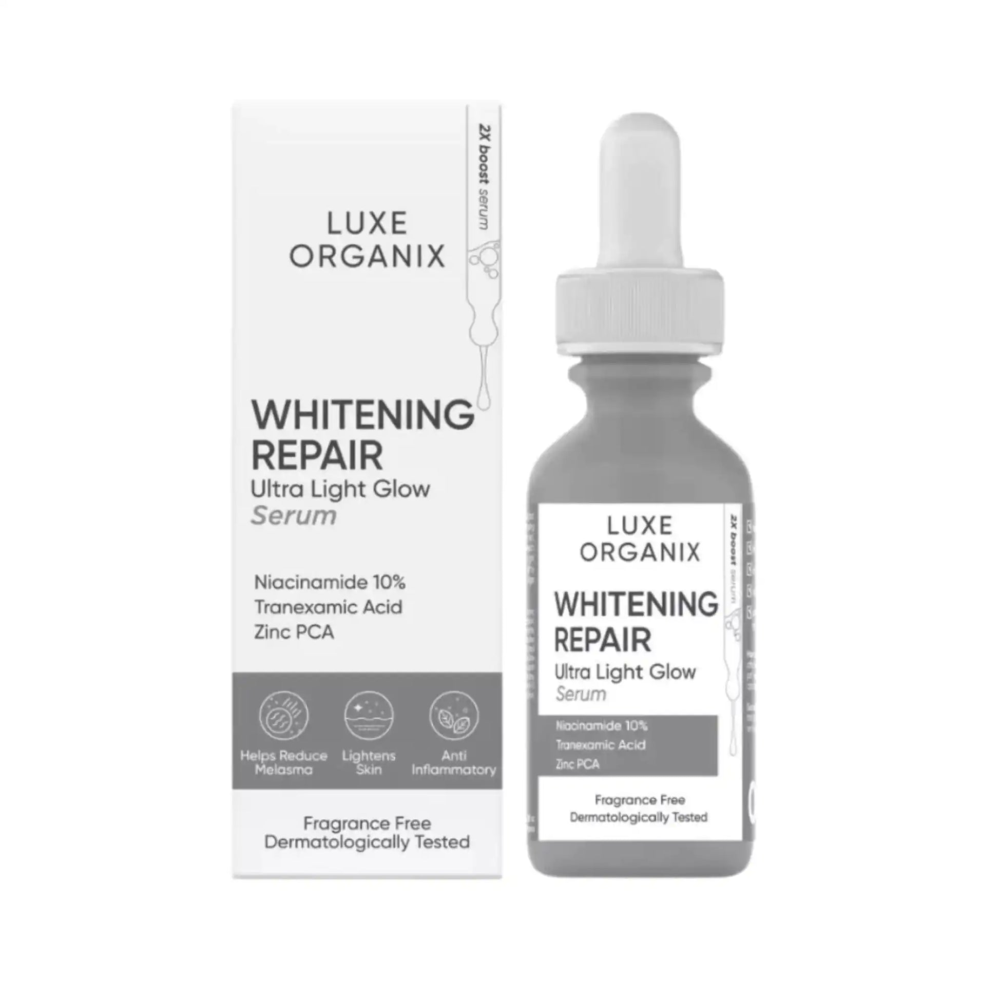 Buy Luxe Organix, Whitening Repair Ultra Light Glow Serum 30ml Online in Qatar