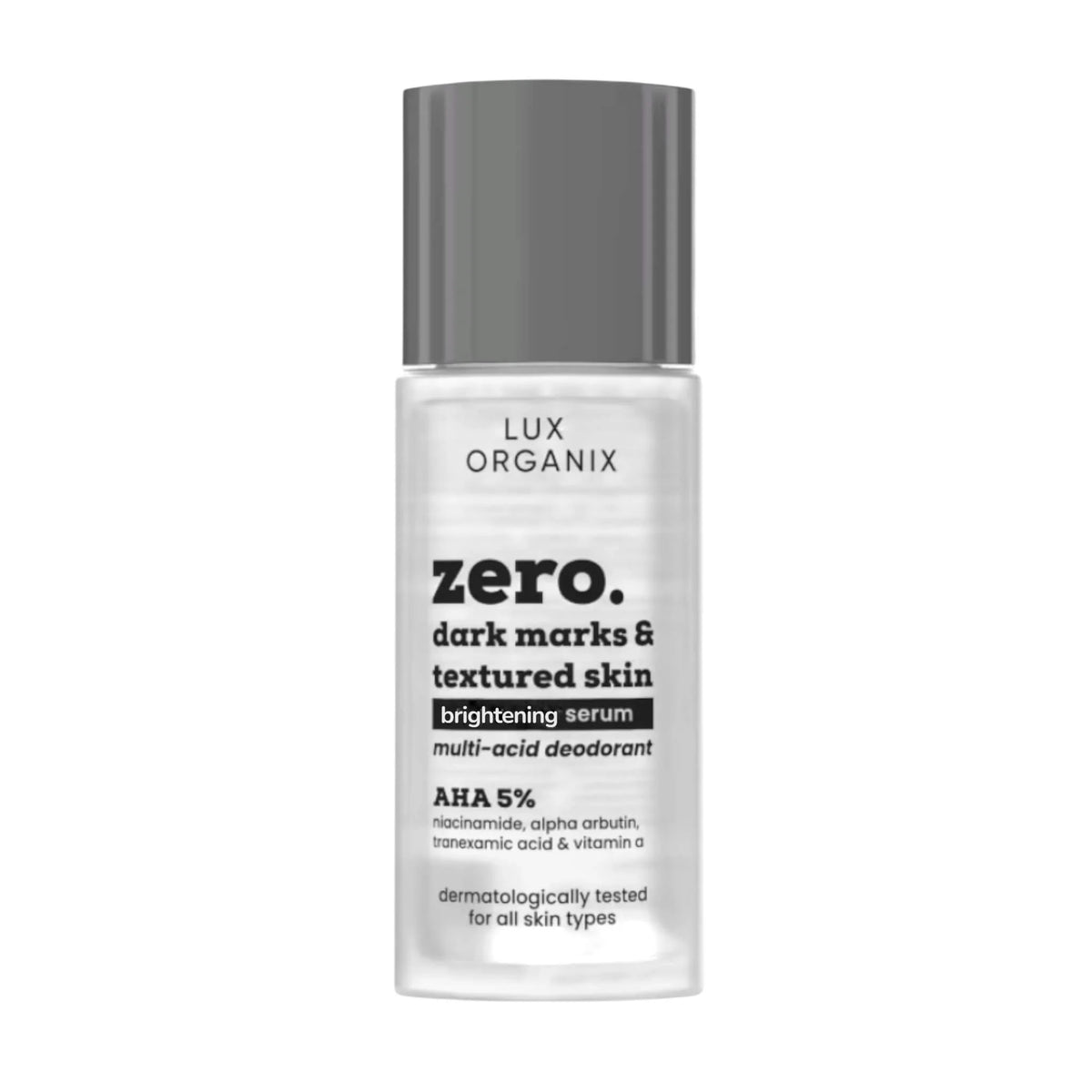Luxe Organix, Zero Dark Marks & Textured Skin Whitening Serum AHA 5% niacinamide, Alpha Arbutin 50ml