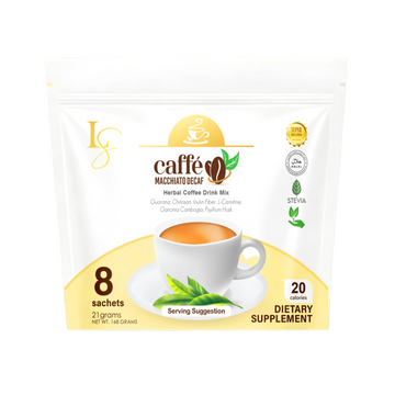 Luxe Slim, Caffe Macchiato Decaf 8Sachets, all about skin doha, skincare, qatar, beauty, cosmetics, trending, tiktok, snapchat, facebook, instagram, Perfume, reels, hightlights, followers, fyp