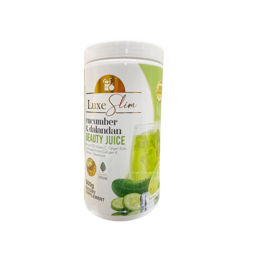 Luxe Slim, Cucumber & Dalandan Beauty Juice 500g, all about skin doha, skincare, qatar, beauty, cosmetics, trending, tiktok, snapchat, facebook, instagram, Perfume, reels, hightlights, followers, fyp
