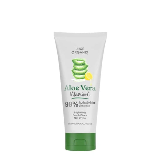 Buy Luxe Organix, 99% Aloe Vera Vitamin C Hydra bright Cleanser 120ml Online in Qatar