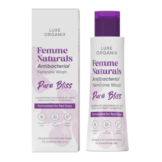 Buy Luxe Organix, Femme Naturals Antibacterial Feminine Wash 120ml online at the best price in Qatar