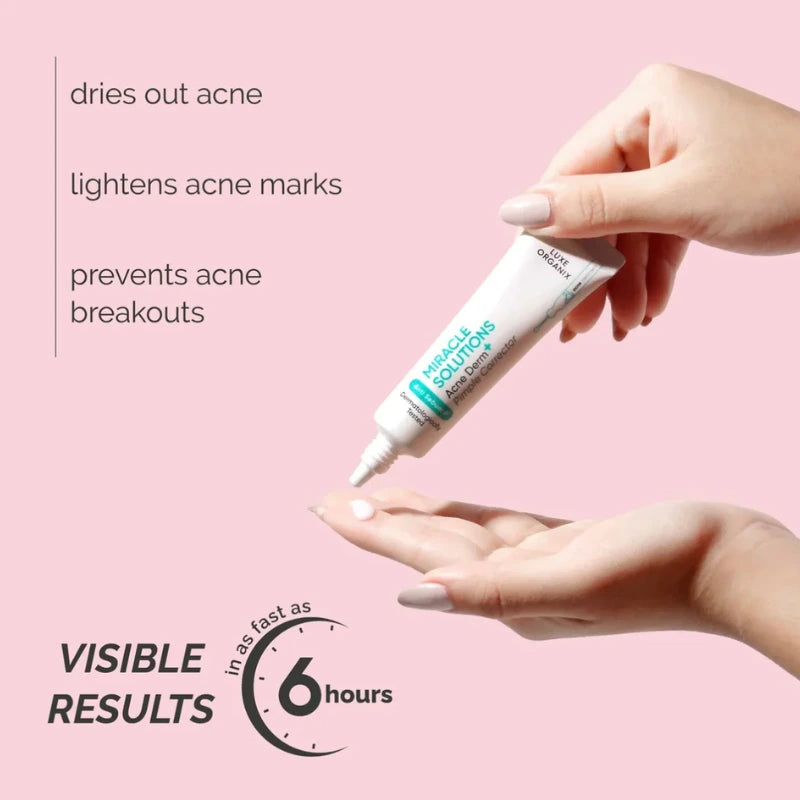 Buy Luxe Organix, Miracle Solutions Acne Derm + Pimple Corrector 10ml Online in Qatar