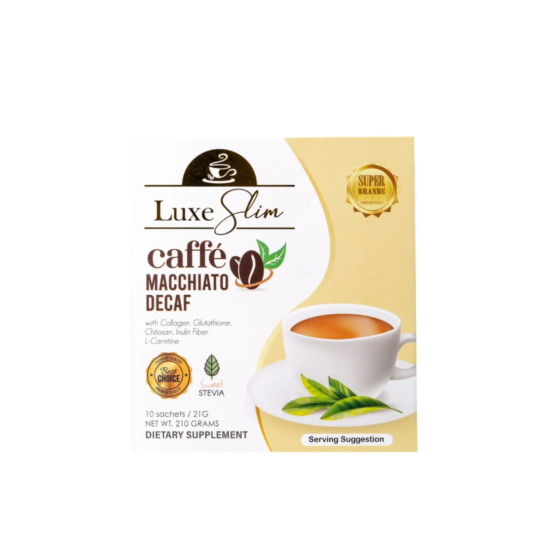 Buy Luxe Slim, Caffe Macchiato Decaf 10 Sachets Online in Qatar