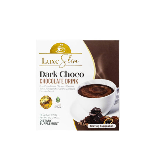 Luxe Slim, Dark Choco Chocolate Drink 10 Sachets