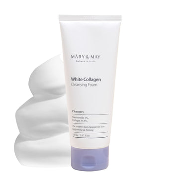 Mary&May, White Collagen Cleansing Foam 150ml - AllAboutSkinDohaQatar