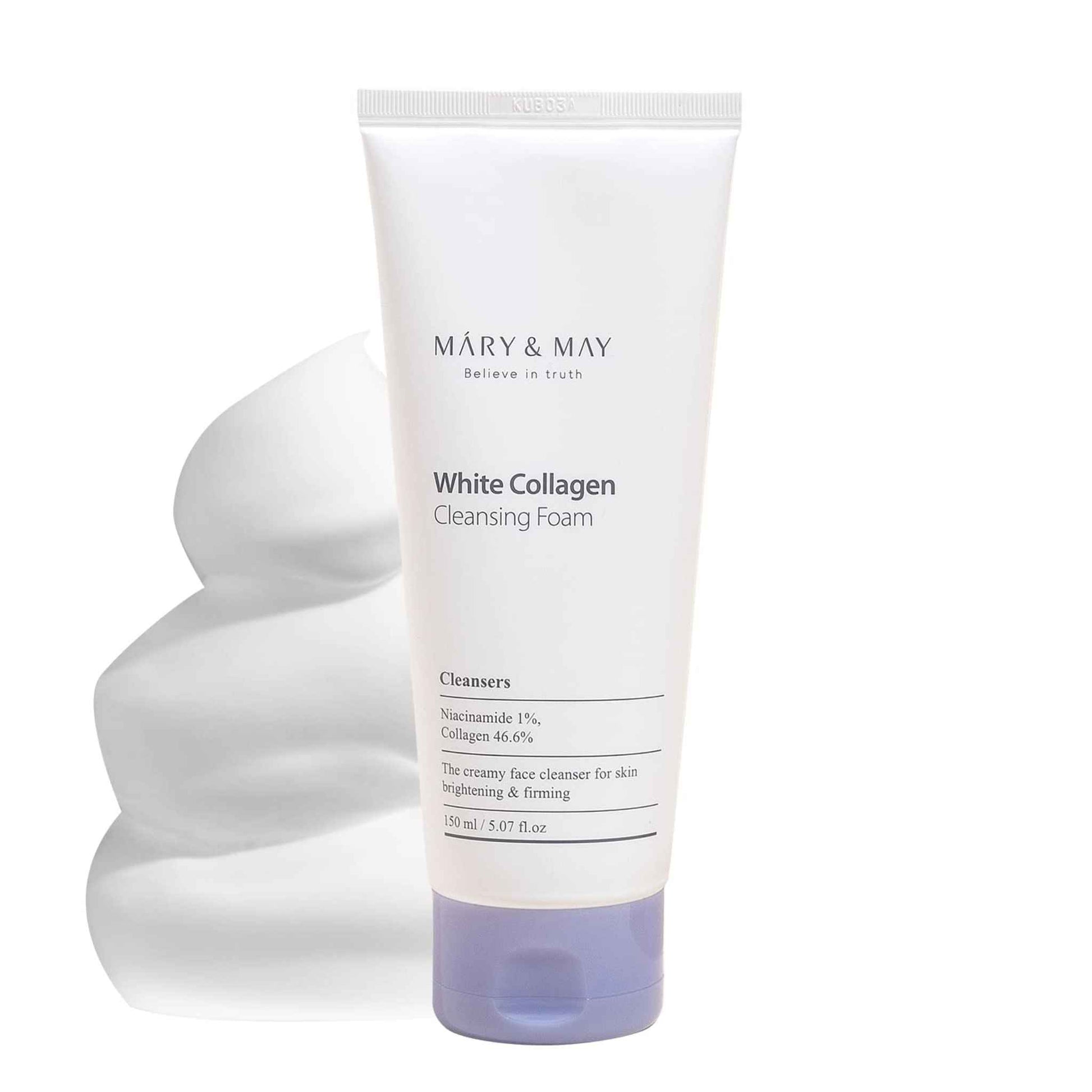 Buy Mary&amp;May, White Collagen Cleansing Foam 150ml in Qatar
