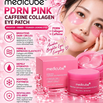 Medicube, PDRN Pink Caffeine Collagen Eye Patch (60 Patches) 85g