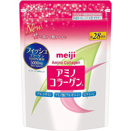 Meiji Amino Collagen Powder Beauty Supplement (for 28 days) 196g